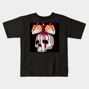 Skull with 2 hands Kids T-Shirt